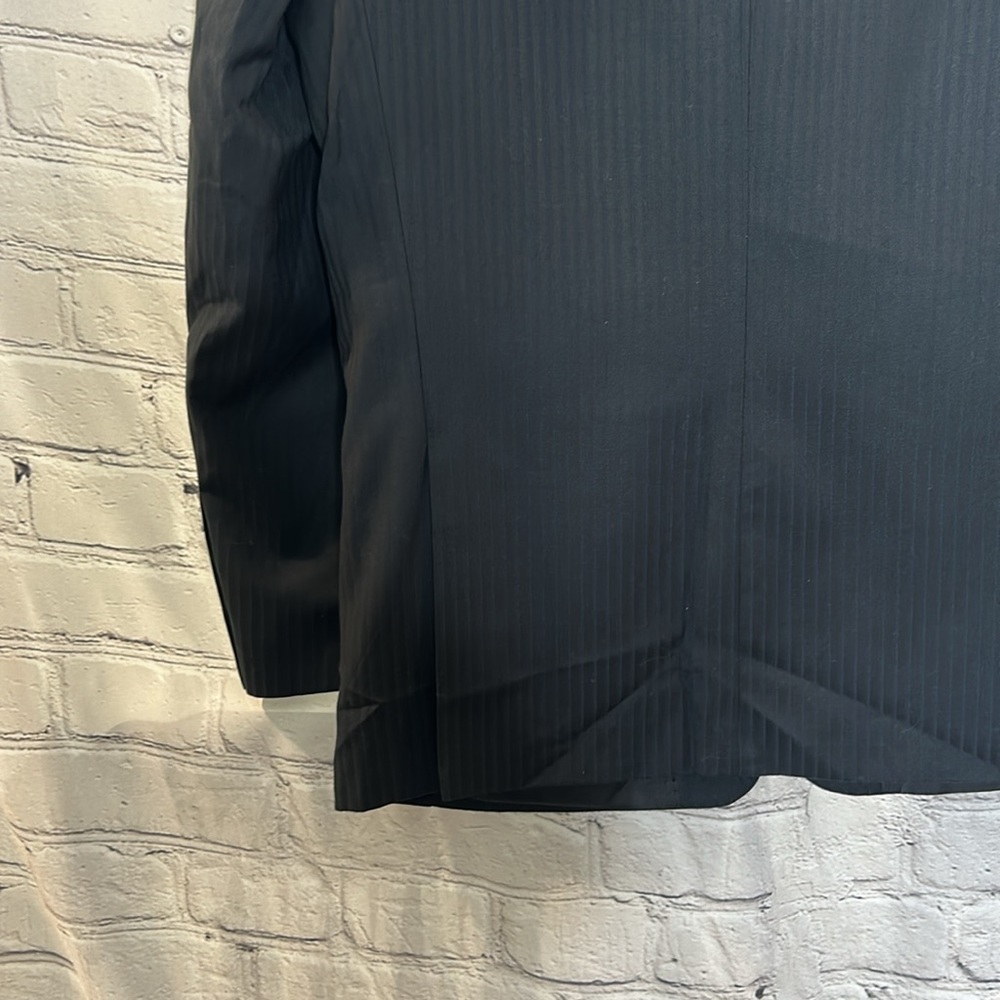 Genevie Uomo Black Men’s Suit Jacket Size 40R Excellent Condition - Picture 12 of 16